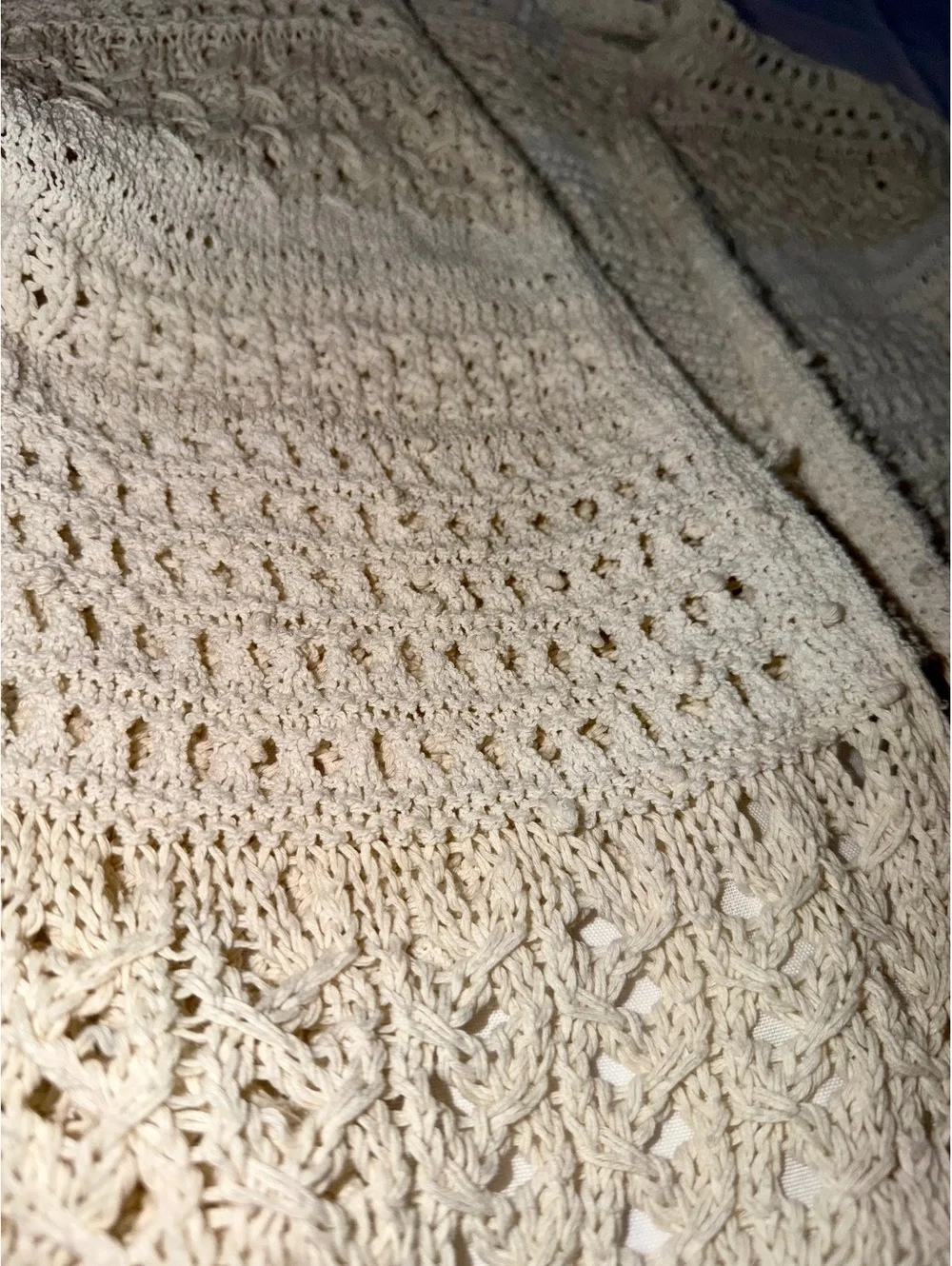 ZARA Girls' Crochet Knit Cardigan Size 6-7 Years